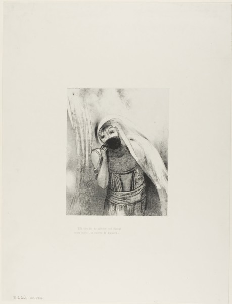 She Draws From Her Bosom a Sponge, Perfectly Black, and Covers it With Kisses, plate 8 of 24, 1896,