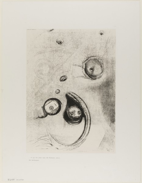 Et que des yeux sans tete flottaient comme des mollusques, plate XIII of Tentation de St. Antoine,