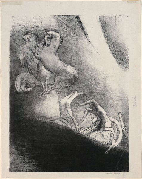 He Falls Head Foremost Into the Abyss, plate 17 of 24, 1896, Odilon Redon, French, 1840-1916,
