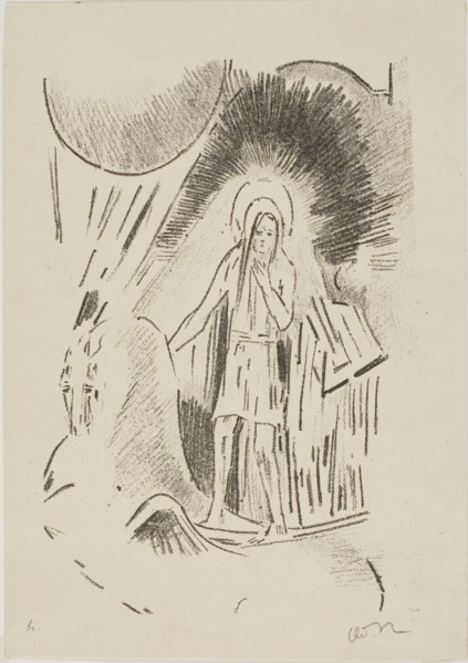 Man on Pegasus, 1898, Odilon Redon, French, 1840-1916, France, Lithograph in black on cream wove