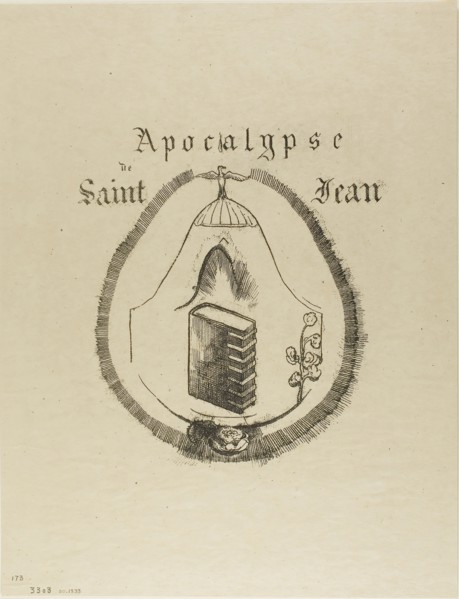 Cover-Frontispiece for the Apocalypse of St. John, 1899, Odilon Redon, French, 1840-1916, France,