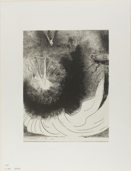 And There Fell a Great Star From Heaven, Burning as it Were a Lamp, plate 5 of 12, 1899, Odilon