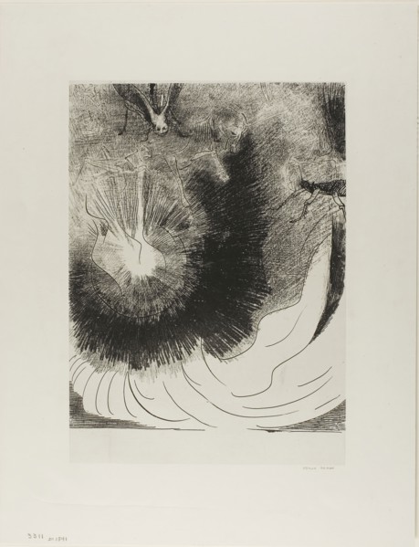 And There Fell a Great Star From Heaven, Burning as it Were a Lamp, plate 5 of 12, 1899, Odilon