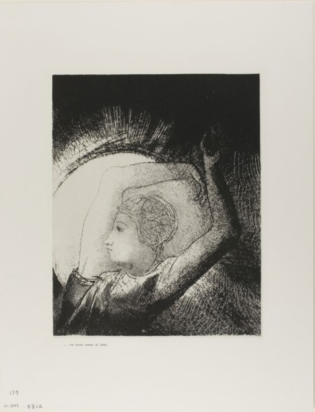 A Woman Clothed With the Sun, plate 6 of 12, 1899, Odilon Redon, French, 1840-1916, France,