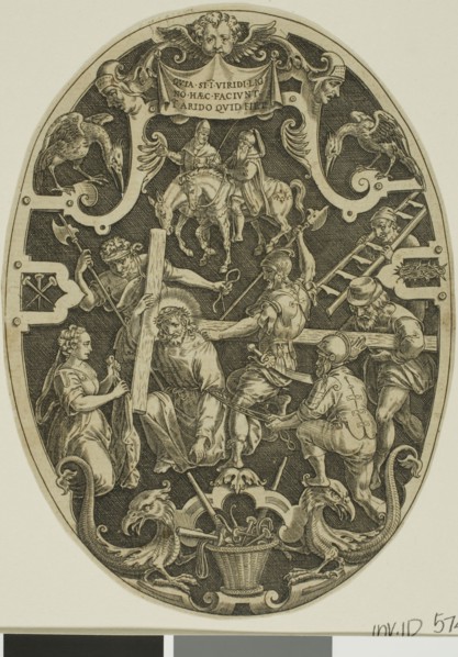 Carrying of the Cross, from Passion of Christ, 1575/1600, Jan Sadeler, the Elder (Flemish,