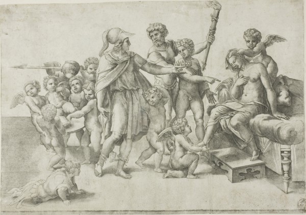 Alexander and Roxana, 16th century, Giovanni Jacopo Caraglio (Italian, 1500/05–1565), after