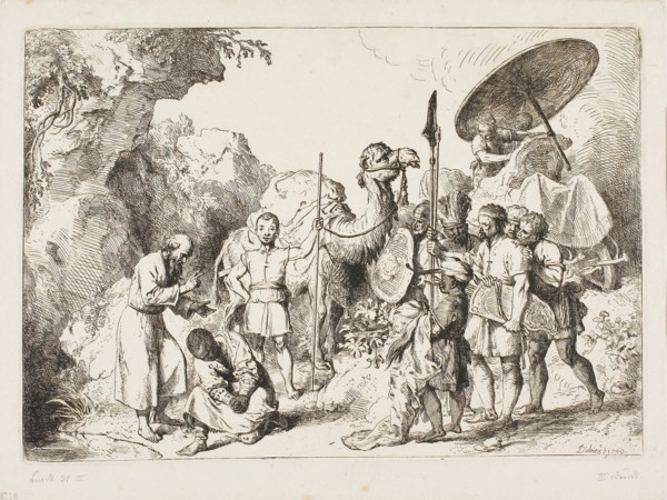 Baptism of the Chamberlain of Queen Candace of Ethiopia, 1740, Christian Wilhelm Ernst Dietrich,