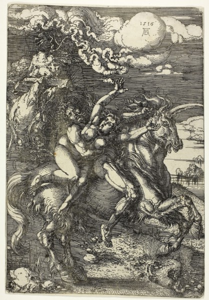 The Abduction of Proserpine on a Unicorn, 1516, printed 1540/50, Albrecht Dürer, German, 1471-1528,