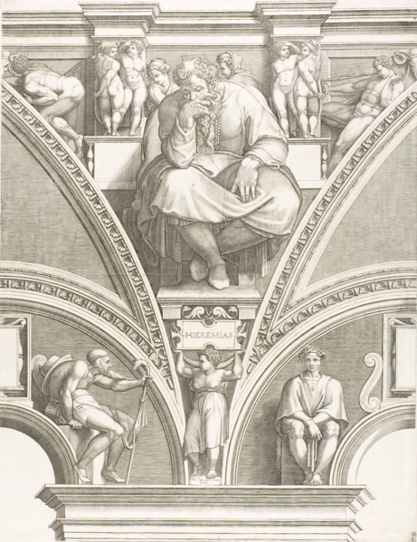The Prophet Jeremiah, early 1570s, Giorgio Ghisi (Italian, 1520-1582), after Michelangelo