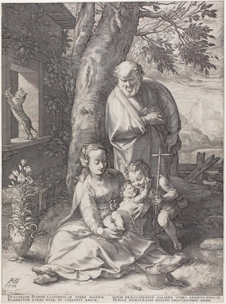 The Holy Family with the Infant John the Baptist, plate six from The Birth and Early Life of