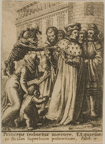The Duke and Death, 1651, Wenceslaus Hollar (Czech, 1607-1677), after Hans Holbein the younger