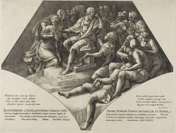 Seleucus and His Son, 1637, Wenceslaus Hollar (Czech, 1607-1677), after Giulio Pippi, called Giulio