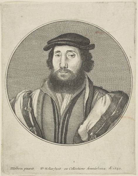 Bearded Man, 1647, Wenceslaus Hollar (Czech, 1607-1677), after Hans Holbein the younger (German, c