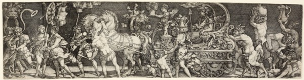 Bacchanale, n.d., Master I.B., German, died 1525/30, Germany, Etching in black on paper, 71 x 282