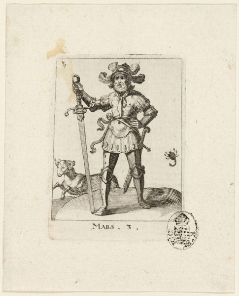 Mars, plate three from Der VII Planeten, n.d., Conrad Meyer, Swiss, 1618-1689, Switzerland, Etching