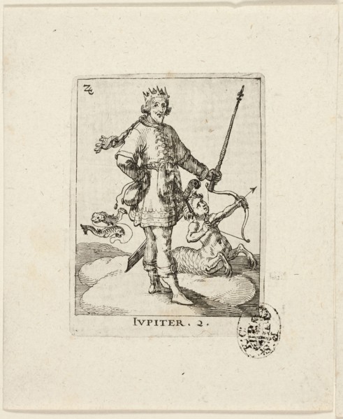 Jupiter, plate two from Der VII Planeten, n.d., Conrad Meyer, Swiss, 1618-1689, Switzerland,