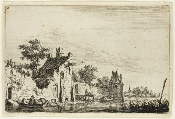 The Departure of the Two Fishermen, n.d., Anthoni Waterlo, Dutch, 1609-1690, Holland, Etching on