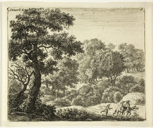 The Two Horsemen, n.d., Anthoni Waterlo, Dutch, 1609-1690, Holland, Etching on paper, 118 x 141 mm