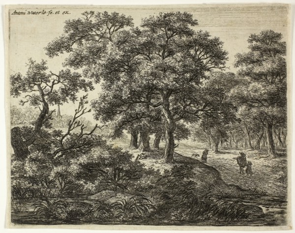 The Group of Four Trees, n.d., Anthoni Waterlo, Dutch, 1609-1690, Holland, Etching on paper, 138 x