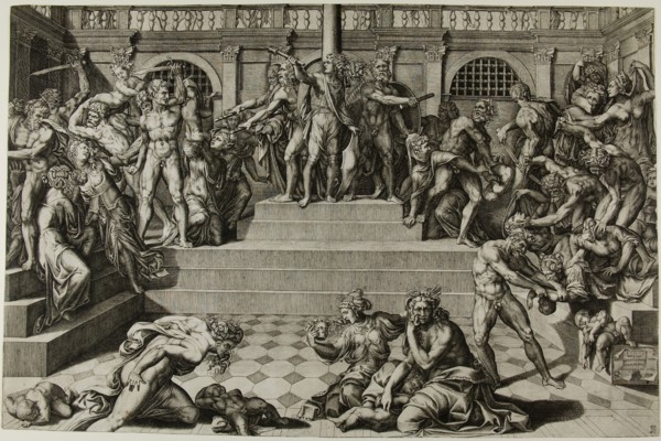 The Massacre of the Innocents, n.d., Nicolas Beatrizet (French, 1515-after 1565), after Baccio