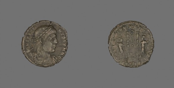 Coin Portraying Emperor Constantine II Caesar, AD 333/334, Roman, minted in Arles, Roman Empire,