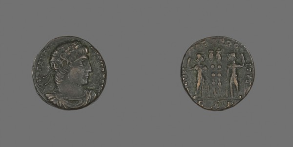 Coin Portraying Emperor Constantine I, AD 333/335, Roman, minted in Rome, Roman Empire, Bronze,
