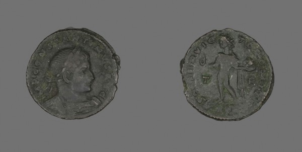 Coin Portraying Emperor Constantine I, AD 307/337, Roman, minted in Trier, Roman Empire, Bronze,