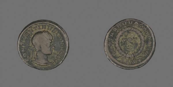 Coin Portraying Emperor Constantine I, AD 307/337, Roman, minted in Siscia, Roman Empire, Bronze,