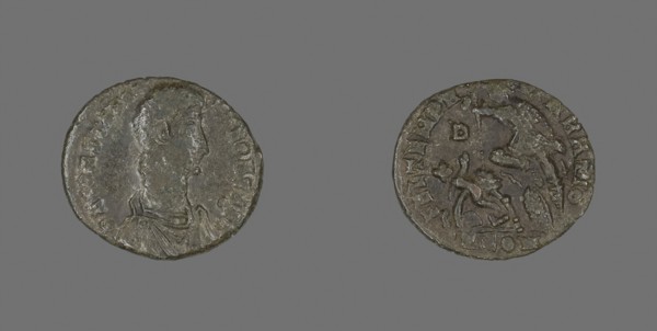 Coin Portraying Emperor Constantius II, AD 337/361, Roman, minted in Arles, Roman Empire, Bronze,
