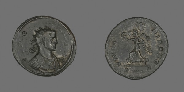 Coin Portraying Emperor Honorius?, 384/423 AD, Roman, Roman Empire, Silver and bronze, Diam. 2.2