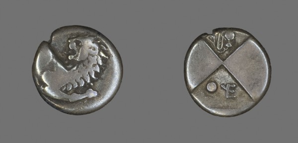 Hemidrachm (Coin) Depicting a Lion, late 5th century BC, Thracian, minted in Chersonesus, Roman