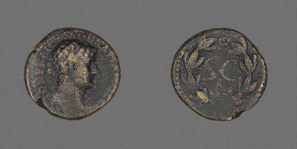 Coin Portraying Emperor Hadrian, AD 117/138, Roman, Roman Empire, Bronze, Diam. 2.1 cm, 6.58 g