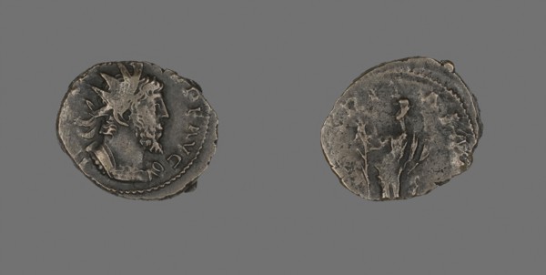 Coin Portraying Emperor Tetricus, AD 271/274, Roman, Roman Empire, Bronze, Diam. 1.8 cm, 2.97 g