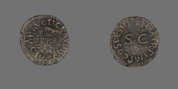 Coin Depicting Hand with Scales, AD 41/54, Roman, Roman Empire, Bronze, Diam. 1.9 cm, 2.68 g