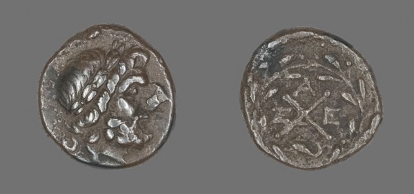 Hemidrachm (Coin) Depicting the God Zeus Amarios, 280/146 BC, Greek, Ancient Greece, Silver, Diam.
