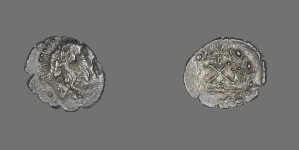 Hemidrachm (Coin) Depicting the God Zeus Amarios, 191/146 BC, Greek, Ancient Greece, Silver, Diam.