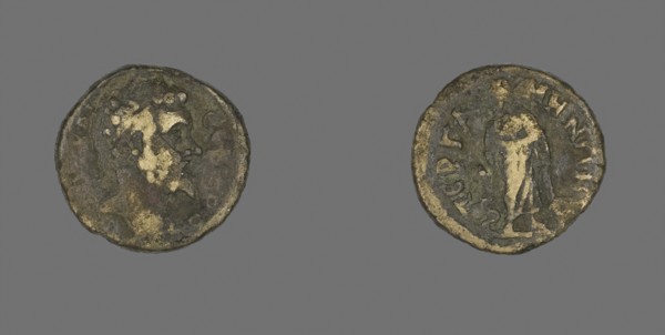 Coin Portraying Emperor Septimius Severus, 159/138 BC, Roman, Rome, Bronze, Diam. 1.9 cm, 3.49 g