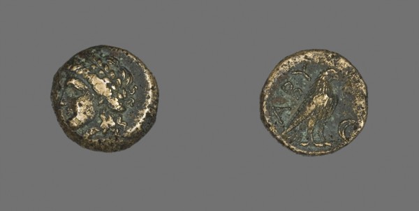 Coin Depicting the God Apollo, 320/200 BC, Greek, Ancient Greece, Bronze, Diam. 1.7 cm, 4.20 g