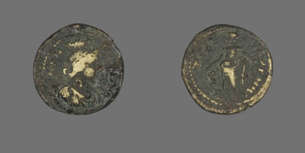 Coin Depicting the Goddess Tyche, AD 238/244 (?), Roman, minted in Magnesia ad Sipylum, Lydia (?),