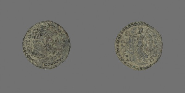 Coin Depicting the Hero Hercules, AD 138/192, Roman, Izmir, Bronze, Diam. 1.6 cm, 3.03 g