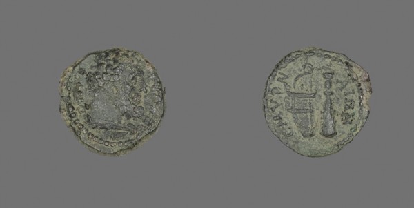 Coin Depicting the Hero Hercules, AD 138/192, Roman, Izmir, Bronze, Diam. 1.7 cm, 3.00 g
