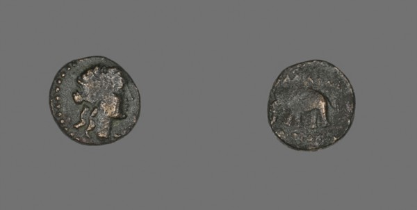 Coin Depicting a Female Head, 223/187 BC, Greek, Ancient Greece, Bronze, Diam. 1.4 cm, 2.58 g