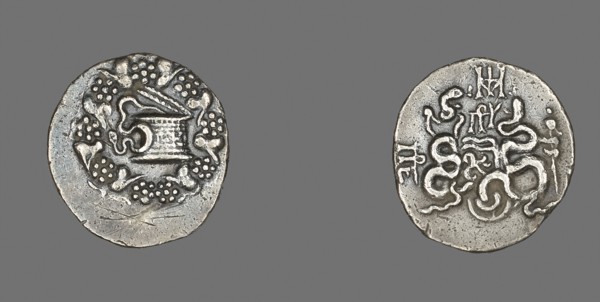 Tetradrachm (Coin) Depicting a Cista with Snake, 133/67 BC, Greek, minted in Pergamon, Asia Minor