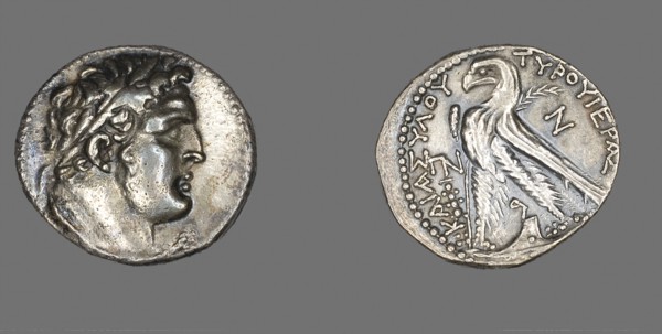 Tetradrachm (Coin) Depicting Head of Herakles, 74/73 BC, Greek, minted in Tyre, Phoenicia, Tyre,