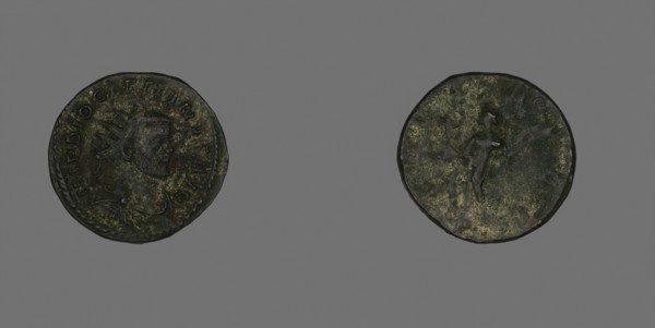 Antoninianus (Coin) Portraying Emperor Diocletian, AD 290/291, Roman, minted in Lugdunum, Roman