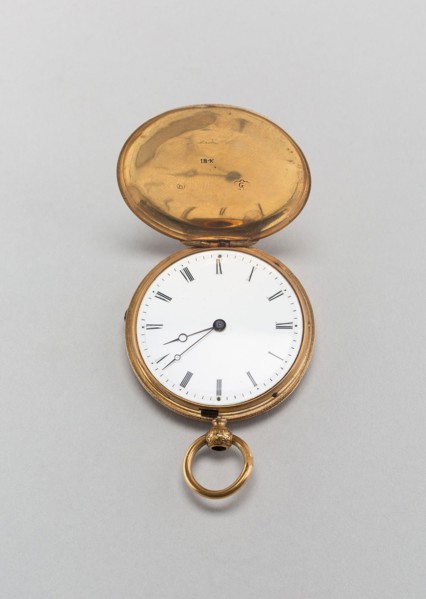 Watch, c. 1860/70, Switzerland, Gold and enamel, Diam. 3.2 cm (1 1/4 in.)