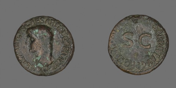 As (Coin) Portraying Germanicus, AD 39/41, Roman, minted in Rome, Roman Empire, Bronze, Diam. 2.8
