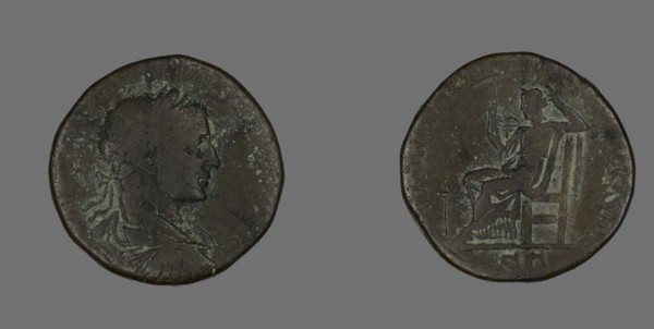 Sestertius (Coin) Portraying Emperor Severus Alexander, AD 223, Roman, minted in Rome, Roman