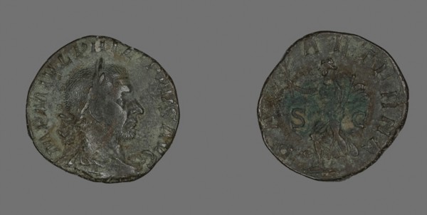 Sestertius (Coin) Portraying Philip the Arab, AD 244/249, Roman, Roman Empire, Bronze, DIam. 2.9