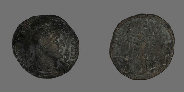 Sestertius (Coin) Portraying Philip the Arab, AD 246, Roman, Roman Empire, Bronze, Diam. 3 cm, 21